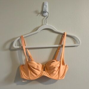 Aerie Neon Orange Bikini Top (34C) Balconette Style